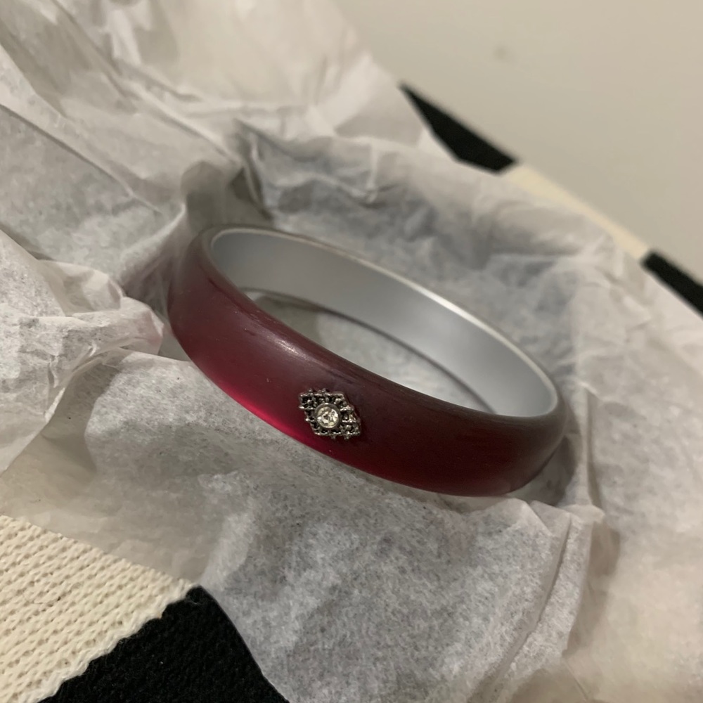 Brand New!! Avon Red Frosted Embellished Bangle Bracelet